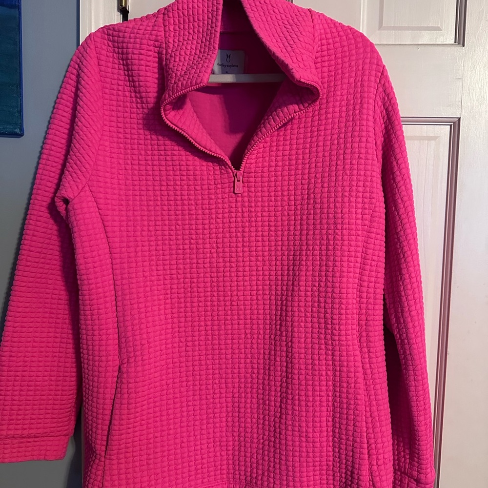 Dudley Stephens Pink Waffle Knit Top